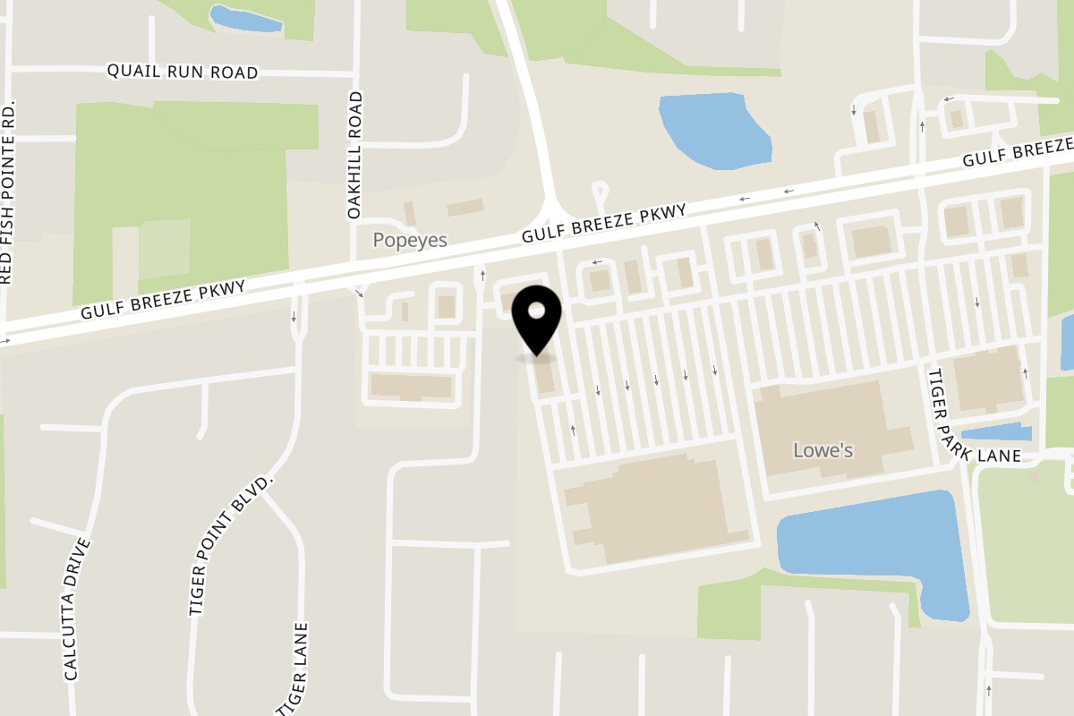 Map showing the location of Rio Bravo on 3755 Gulf Breeze Pkwy in Gulf Breeze